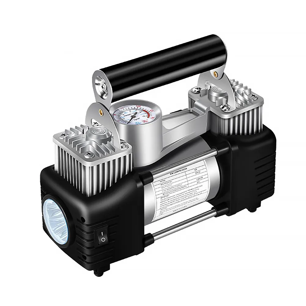 12V Portable Dual Cylinder Air Pump Heavy Duty Car...