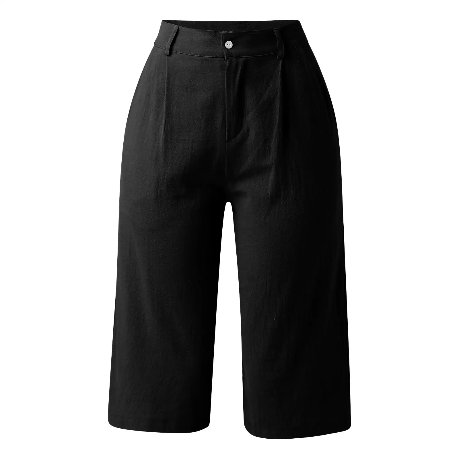 Women's Shorts High Waist Knee Length Straight Women's Elegant Casual Shorts