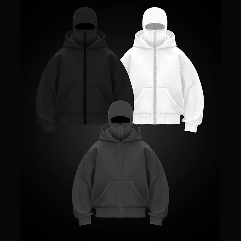Men's Winter Double Hooded Sweatshirt Men's Hooded...