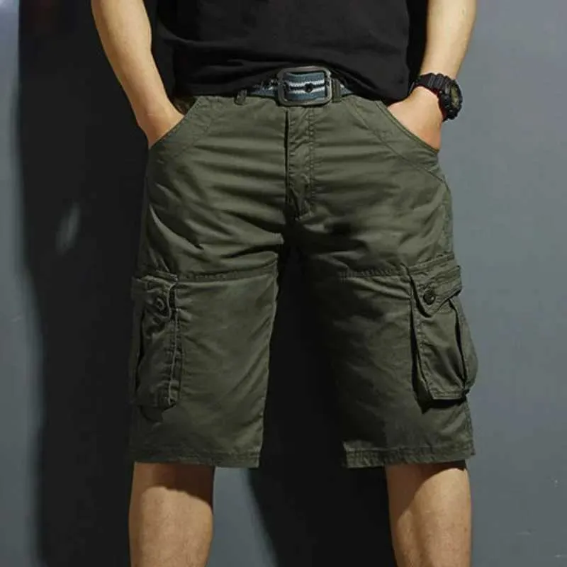 Men Cargo Shorts Camouflage Shorts For Men Combat Solid Camo Homme Shorts