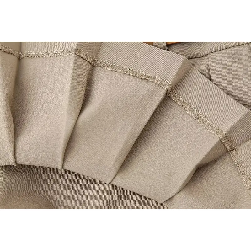 Women's Pleated Shorts Skirt Side Zipper Women's Short Skirt Fashion