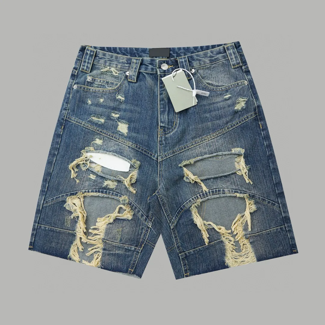 Men's Shorts Men's Denim Shorts Men's Ripped Short...