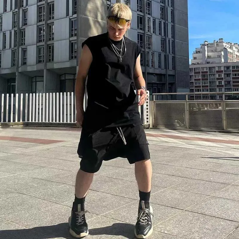 Men Punk Ro Style Classic Work Clothes Double Pock...