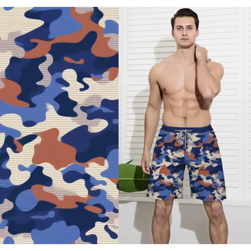 Men's Digital Print Five-Point Beach Shorts Casual...