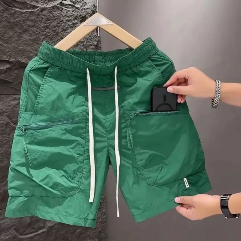 Men Pocket Work Clothes Handsome All-Match Loose Q...