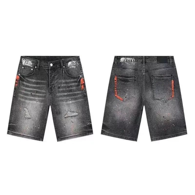 Men Short Jeans Trousers Men Jeans Shorts Casual Shorts Knee Lenght Jean Shorts Denim