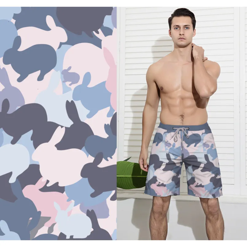 Men's Digital Print Five-Point Beach Shorts Casual Shorts