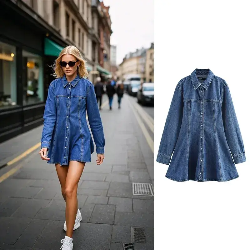 Denim A Line Dress S...