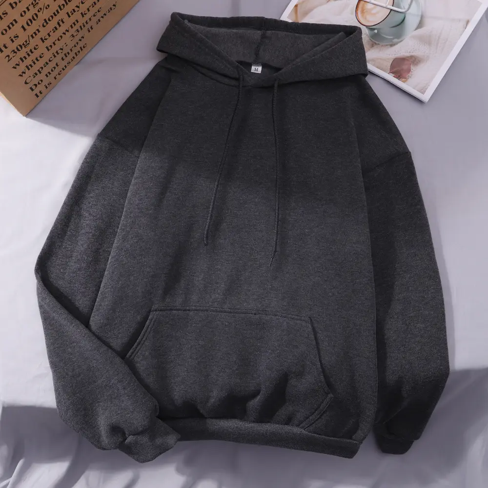 Fashion Men Hoodie Casual Hoodies Pullovers Sweatshirts Tops Solid Color Hooded Spring Autumn Warm Fleece Hoody