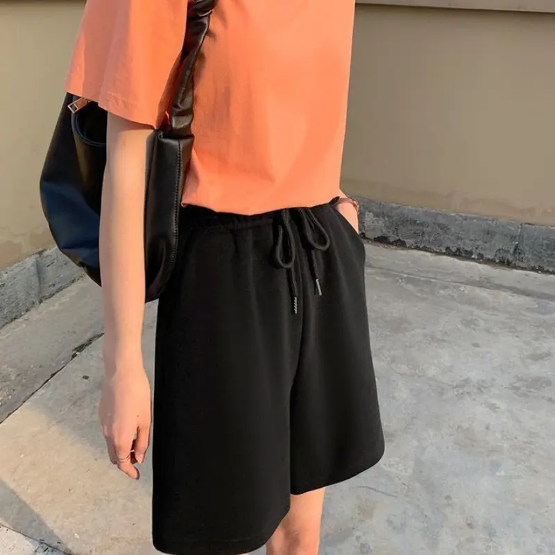 Women's Loose Casual Stretch Shorts Fashionable Versatile Wide-Leg Sports Shorts