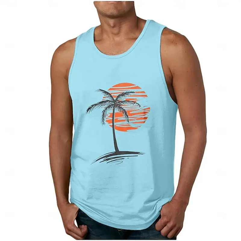 Men's Tank Tops Sun Graphic Casual Comfortable Sleeveless Vest