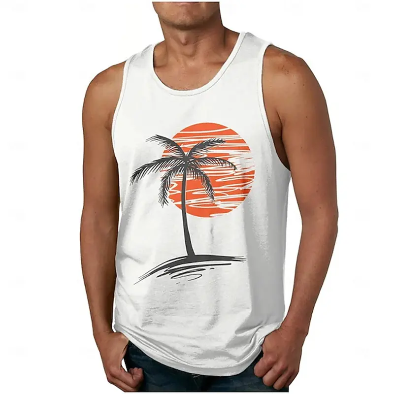 Men's Tank Tops Sun Graphic Casual Comfortable Sle...