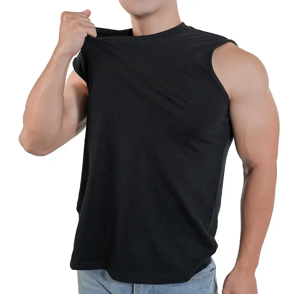 Men Sportwear Muscle Vest Running Sports Cotton Sl...