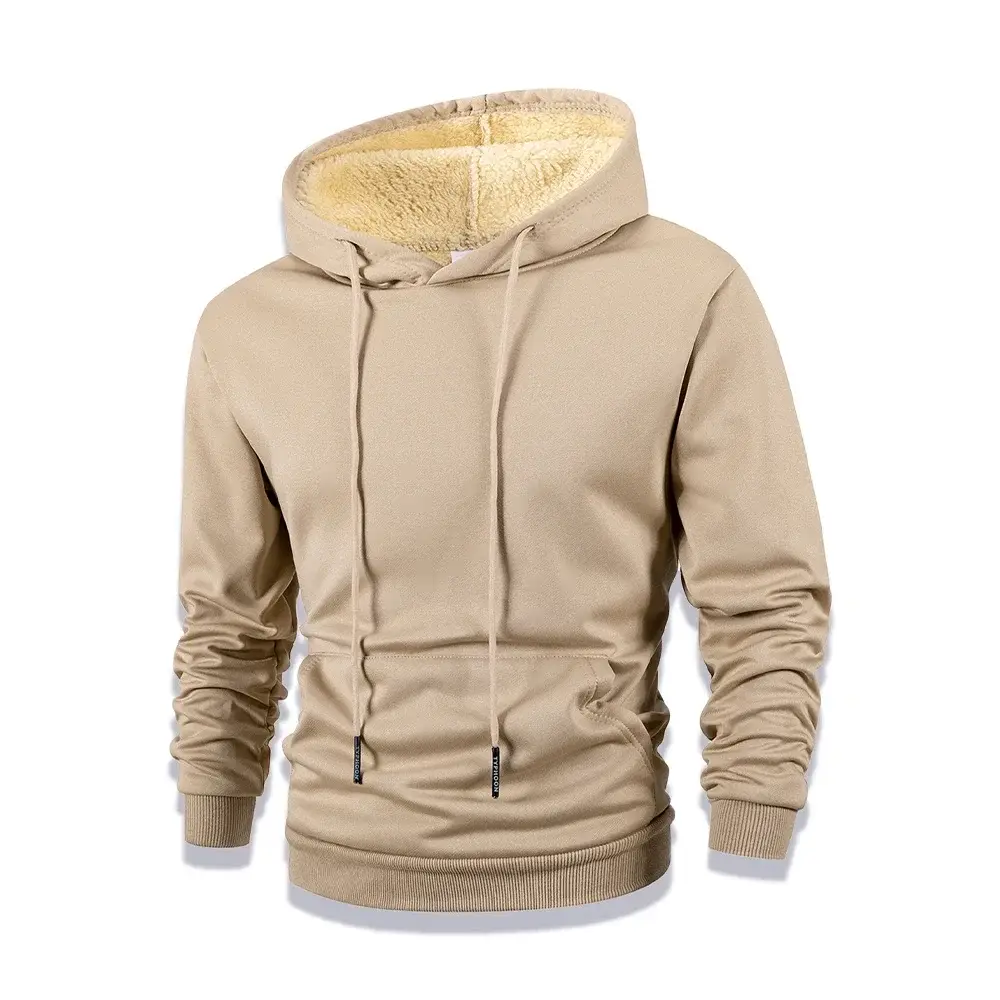 Men's Winter Warm Fleece Lined Hooded Thick Crew N...