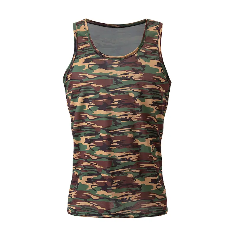 Men's Four-Season Camouflage Vest Comfortable Sports Casual Basic Tank Top