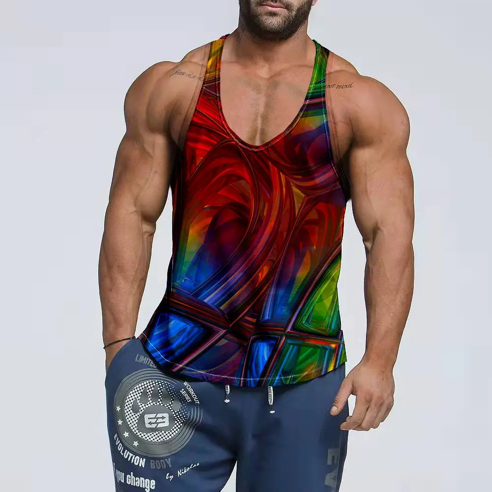 Men's Tank Top Fashion Cool Gym Vest Men's Popular...