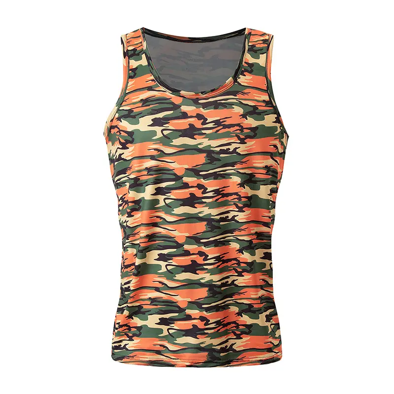 Men's Four-Season Camouflage Vest Comfortable Sports Casual Basic Tank Top