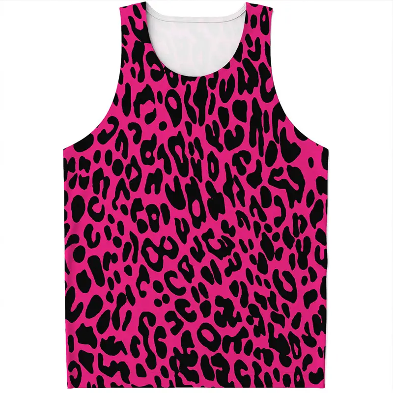 Funny Leopard Tank Top For Men Casual Daily Street...