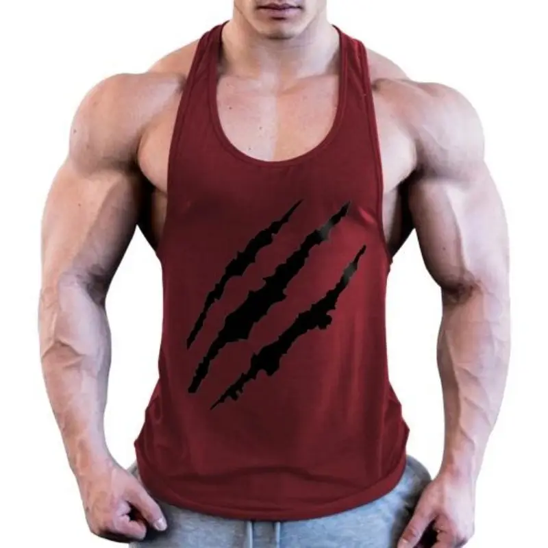 3D Printed Cool Claw Traces Tank Tops For Men Fashion Colorful Sports Pattern Tees Loose Street Round Neck Vest Tops