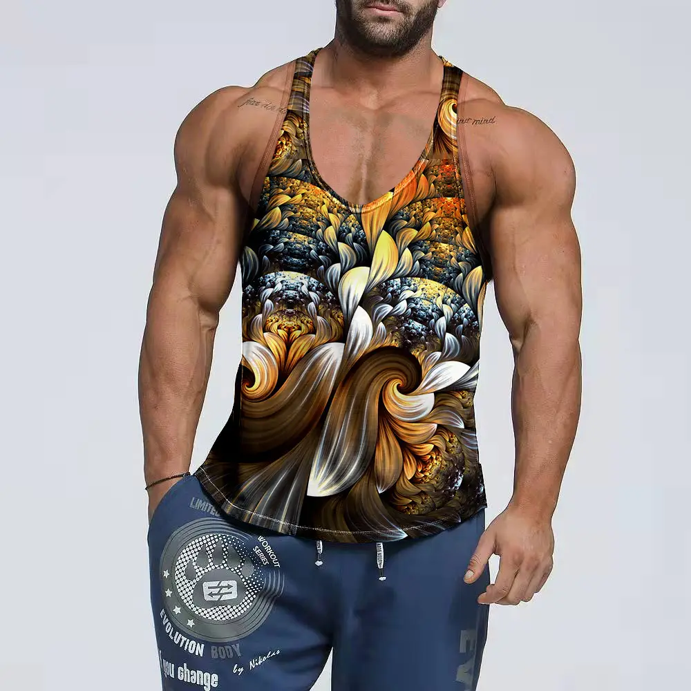Men's Tank Top Fashion Cool Gym Vest Men's Popular Fitness Sleeveless
