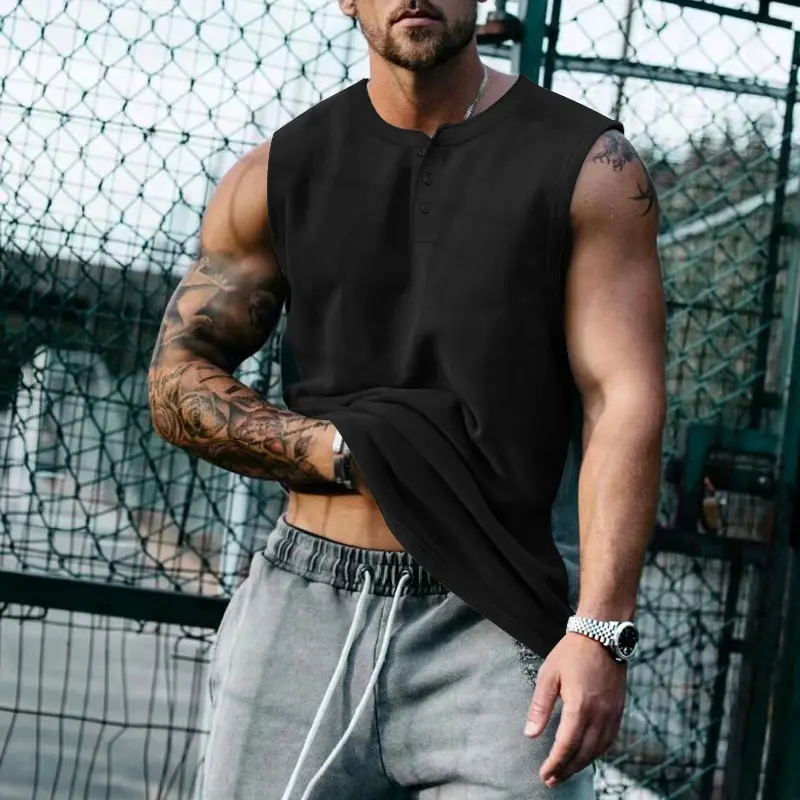 Men Athletic SleevelessTank Top Slim Fit Muscle-Hu...