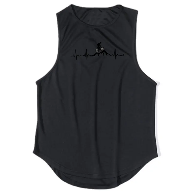 Men Gym Tank Tops Quick Dry Clothing Loose Vest