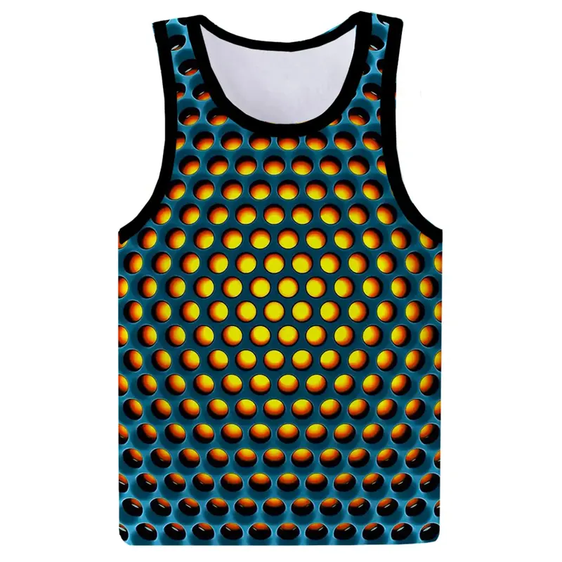 Artistic Personality 3D Tank Top Funny Print Tops Sleeveless Tank Tops