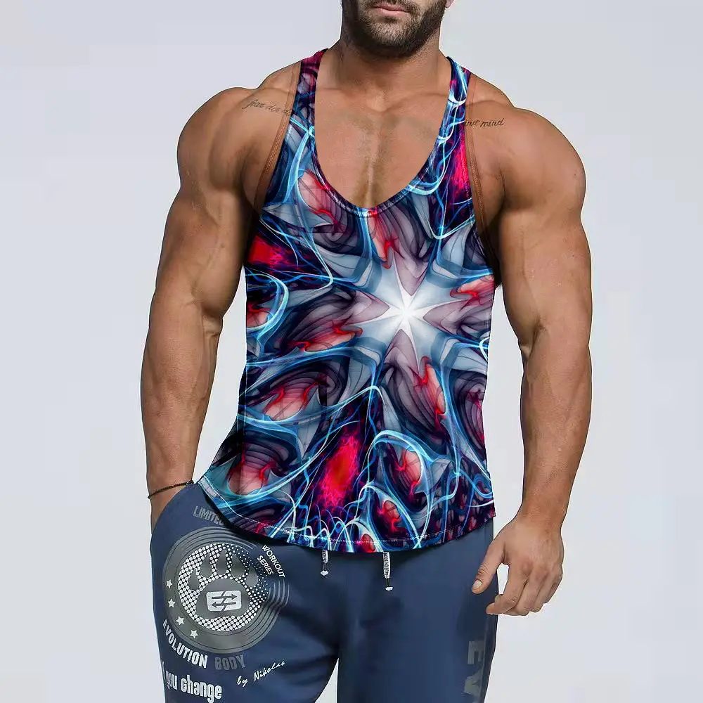 Men's Tank Top Fashion Cool Gym Vest Men's Popular Fitness Sleeveless