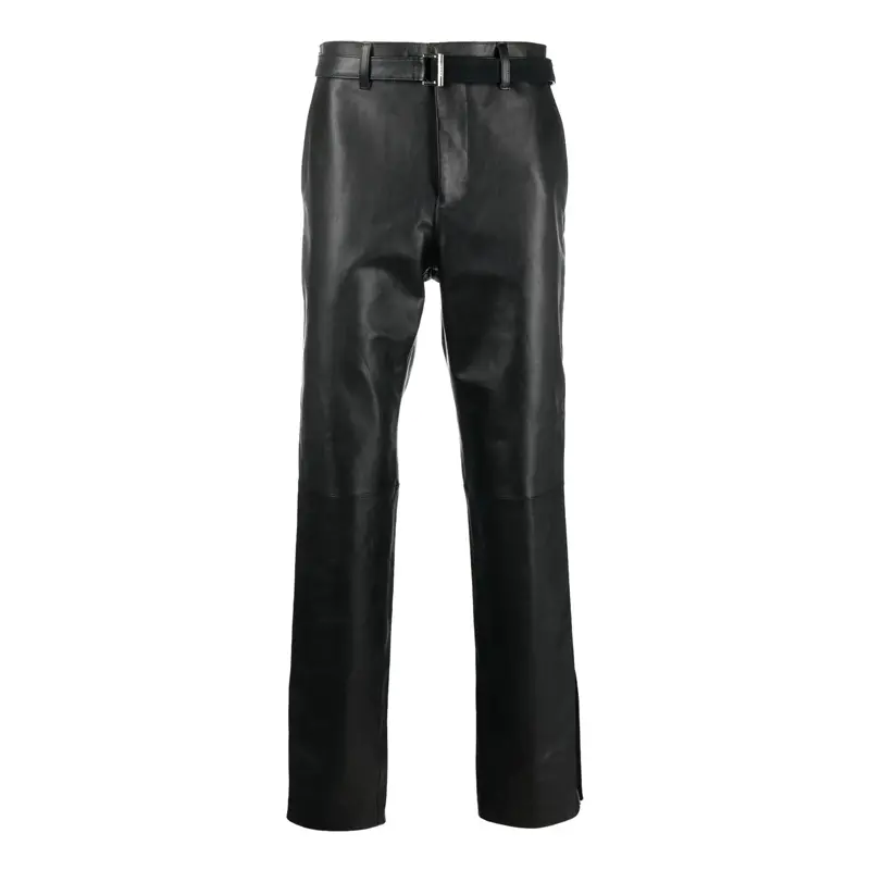 High Quality Black Genuine Leather Men's Pants Fashion Sheepskin Pants For Men