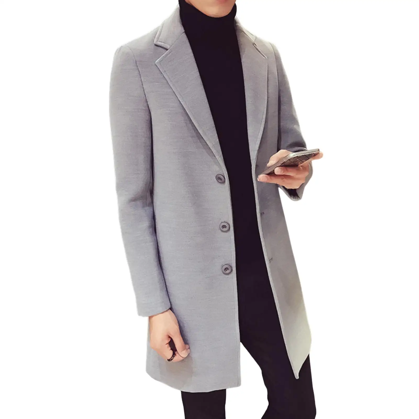 Trench Coats For Men Overcoats Wool Blends Busines...