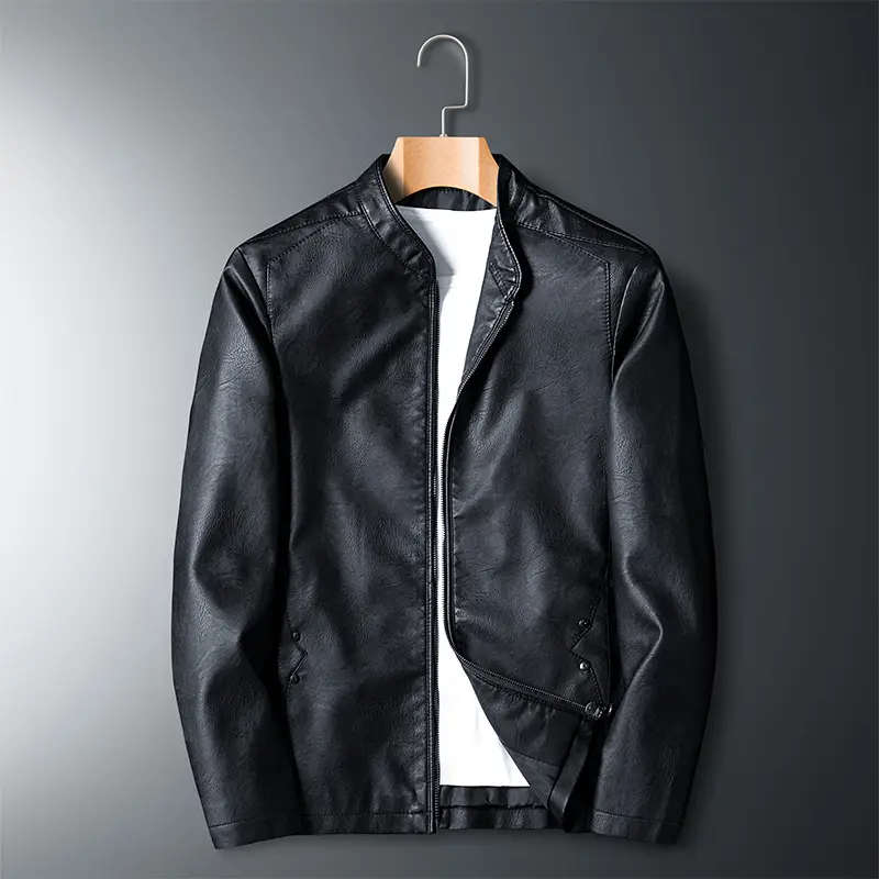 Men's Leather Jacket Aviator Vintage Motorcycle Leather Jacket