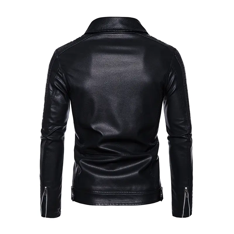 American Style Leather Jacket Men's Top Waterproof Coat
