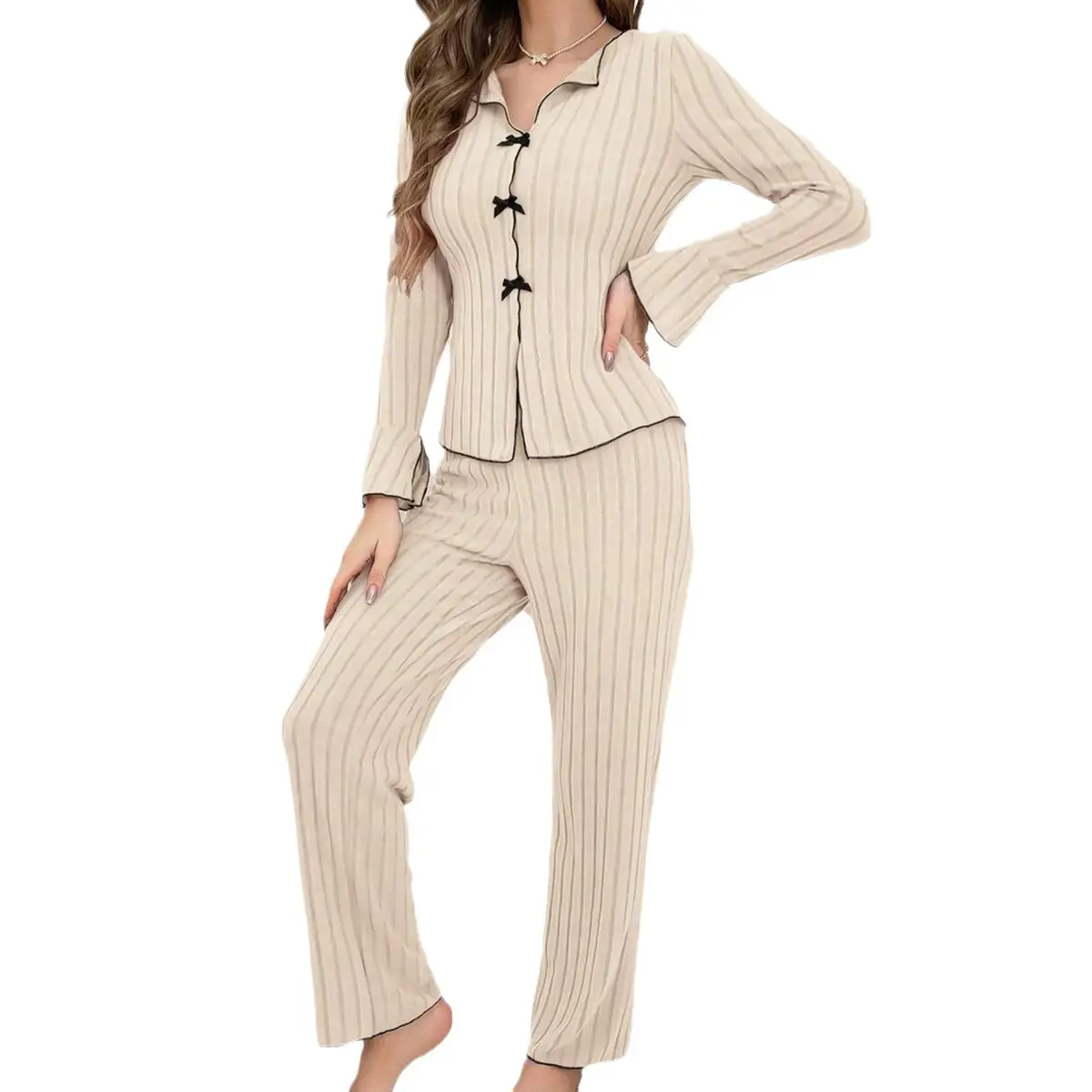 Pajama Sets Women's Loungewear Solid Color Pants Sets
