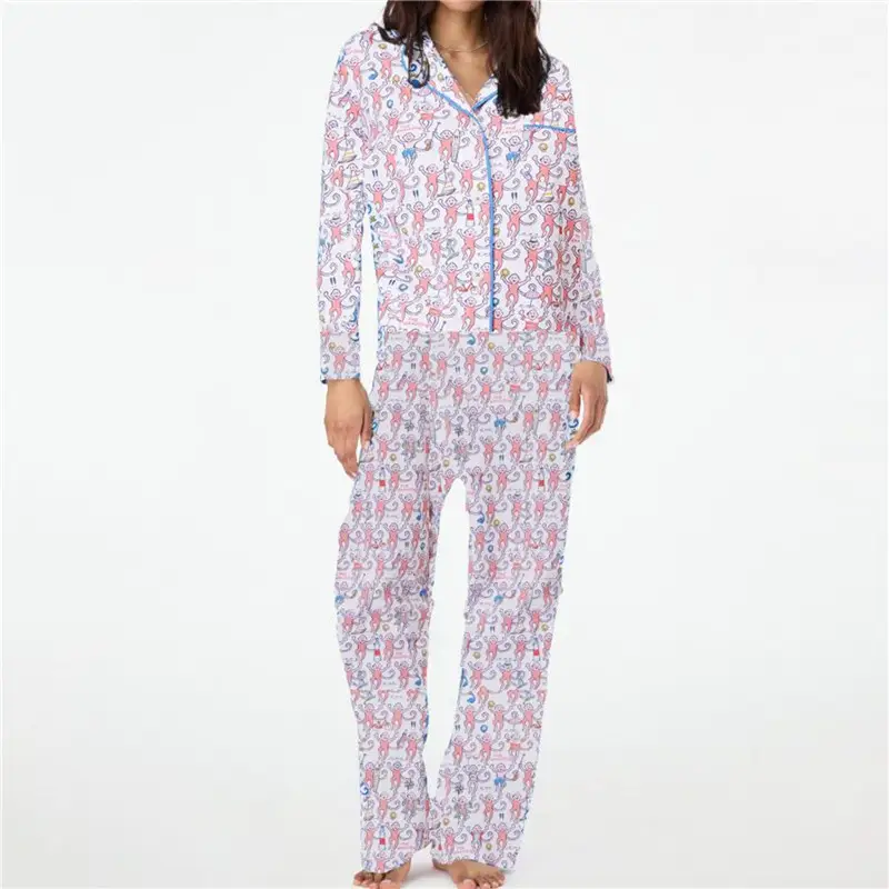 Cute Pajama Set for Women Long Sleeve Two-Piece Homewear