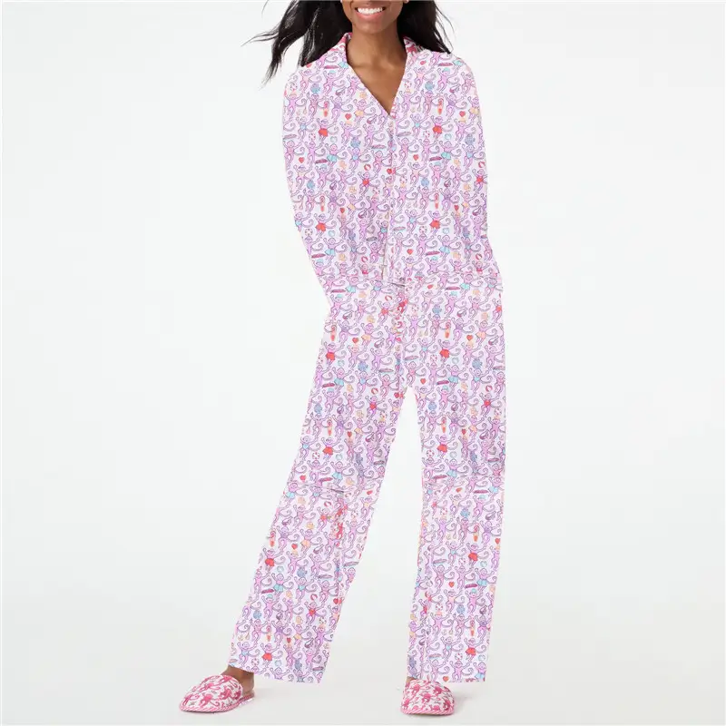 Cute Pajama Set for Women Long Sleeve Two-Piece Homewear