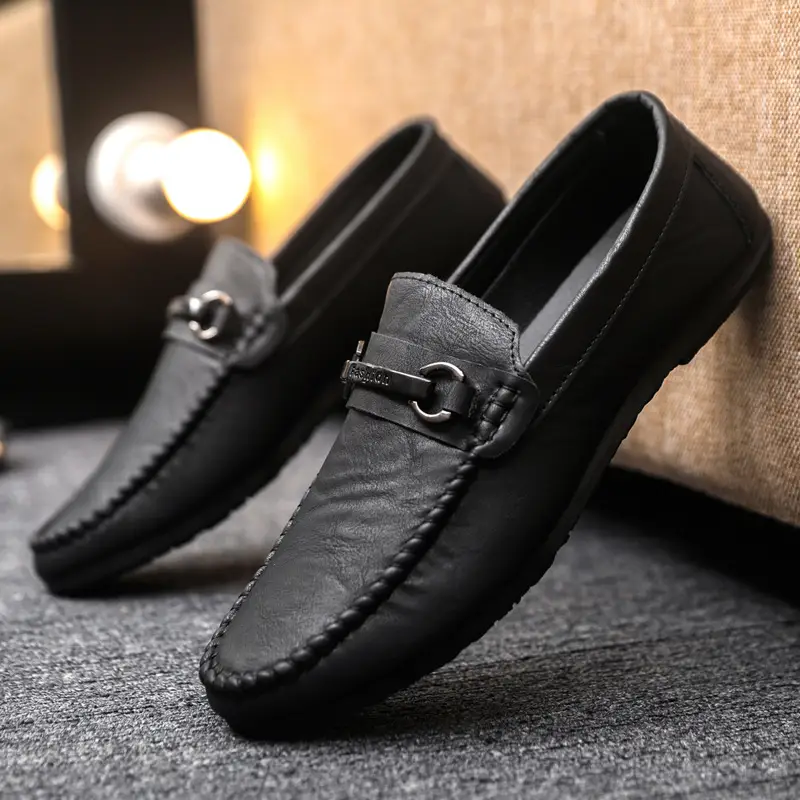 Men Leather Men Casual Shoes Comfortable Light Men Loafers Formal Men Dress Shoes Breathable Slip On Men Driving Shoes
