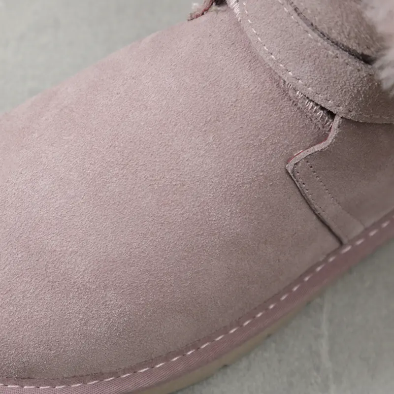 Genuine Leather Snow Boots Women Boots Winter Natural Fur Wool Boots For Women Warm