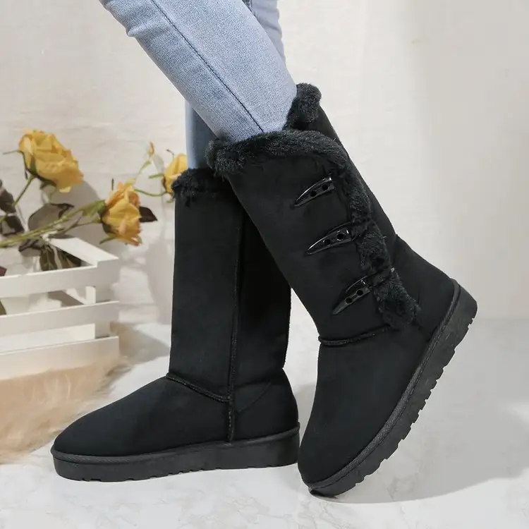 Classic Plush Snow Boots Calf Women's Boots Wool Women's Boots Warm Winter Shoes Winter Women's Shoes