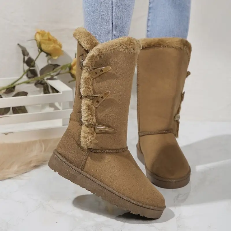 Classic Plush Snow Boots Calf Women's Boots Wool Women's Boots Warm Winter Shoes Winter Women's Shoes