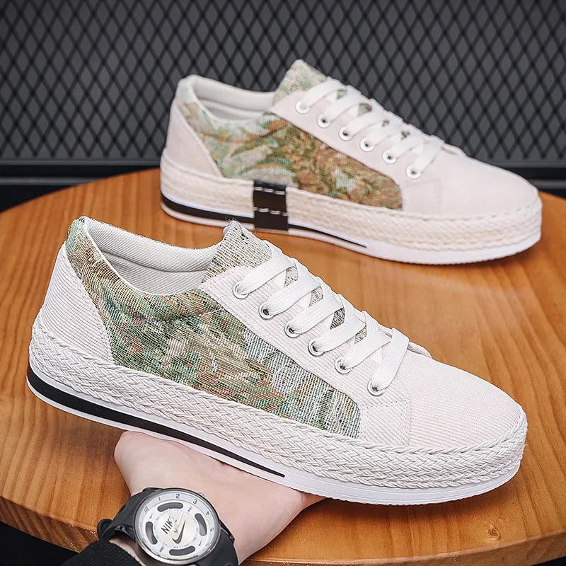 Men's Trendy Breathable Canvas Shoes Soft Sole Fas...