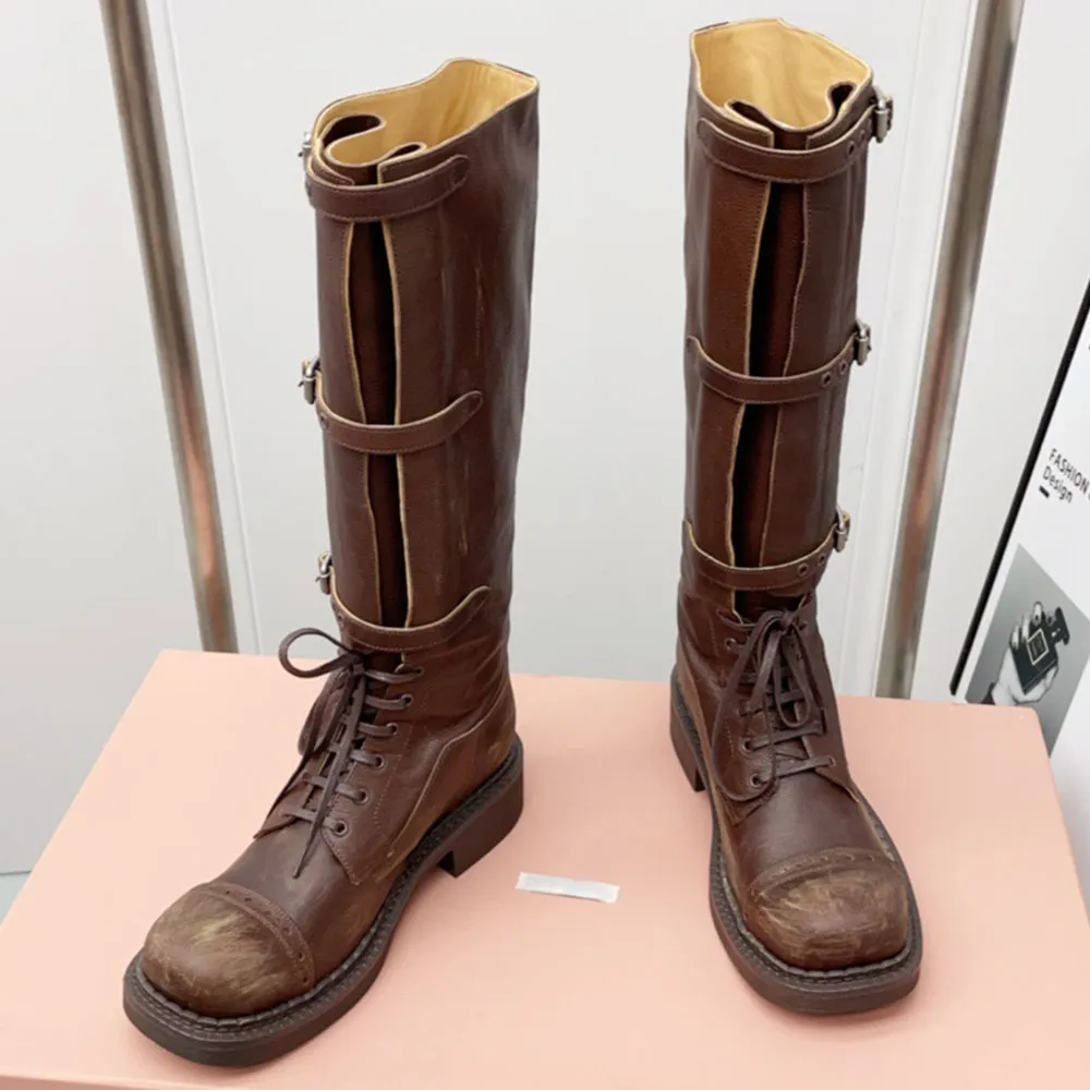 Leather Boots Women'...