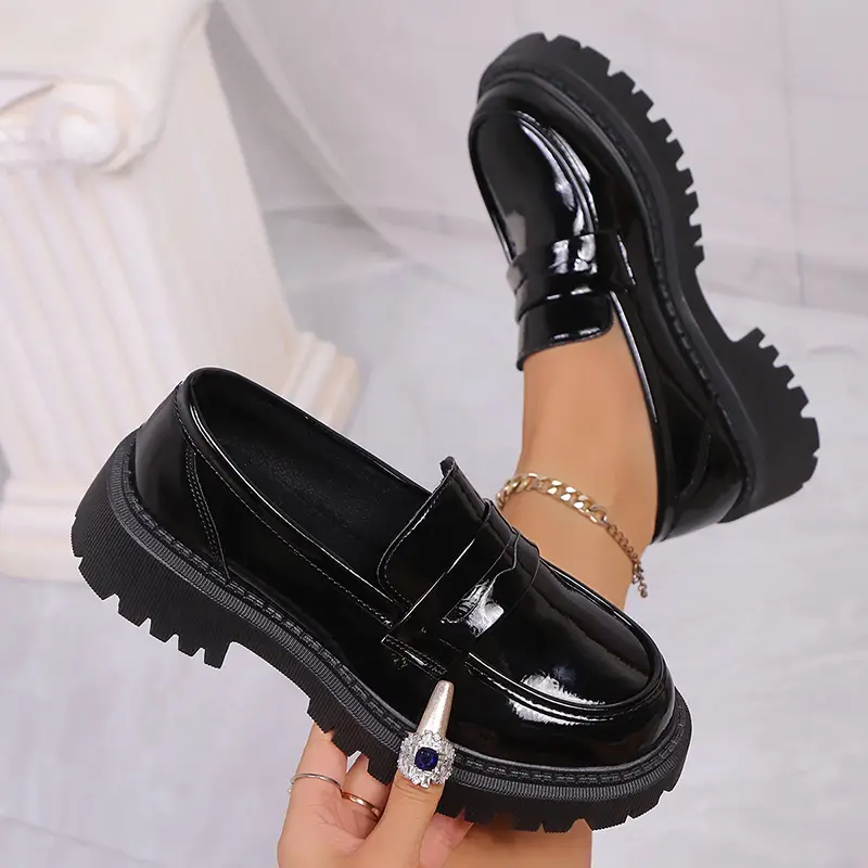 Platform Loafers Women Fashion Shoes Woman Thick B...