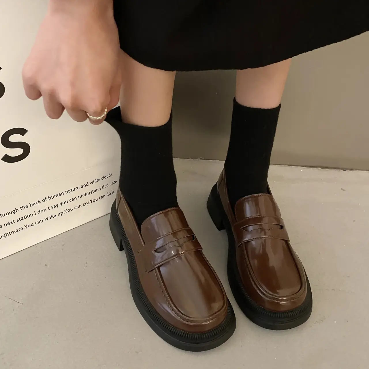 Loafers Women Round Toe