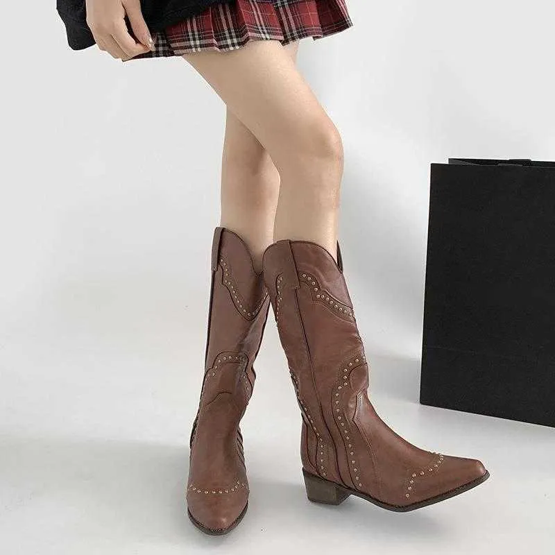 Classic and Versatile Thick Heeled Long Boots for Women Summer Pointed Toe Slimming and Height Increasing Knight Boots