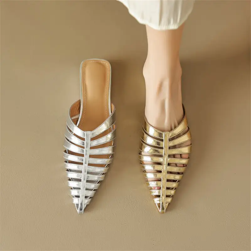 Women's Slippers, Casual Shoes, Pointed Toe Low-He...