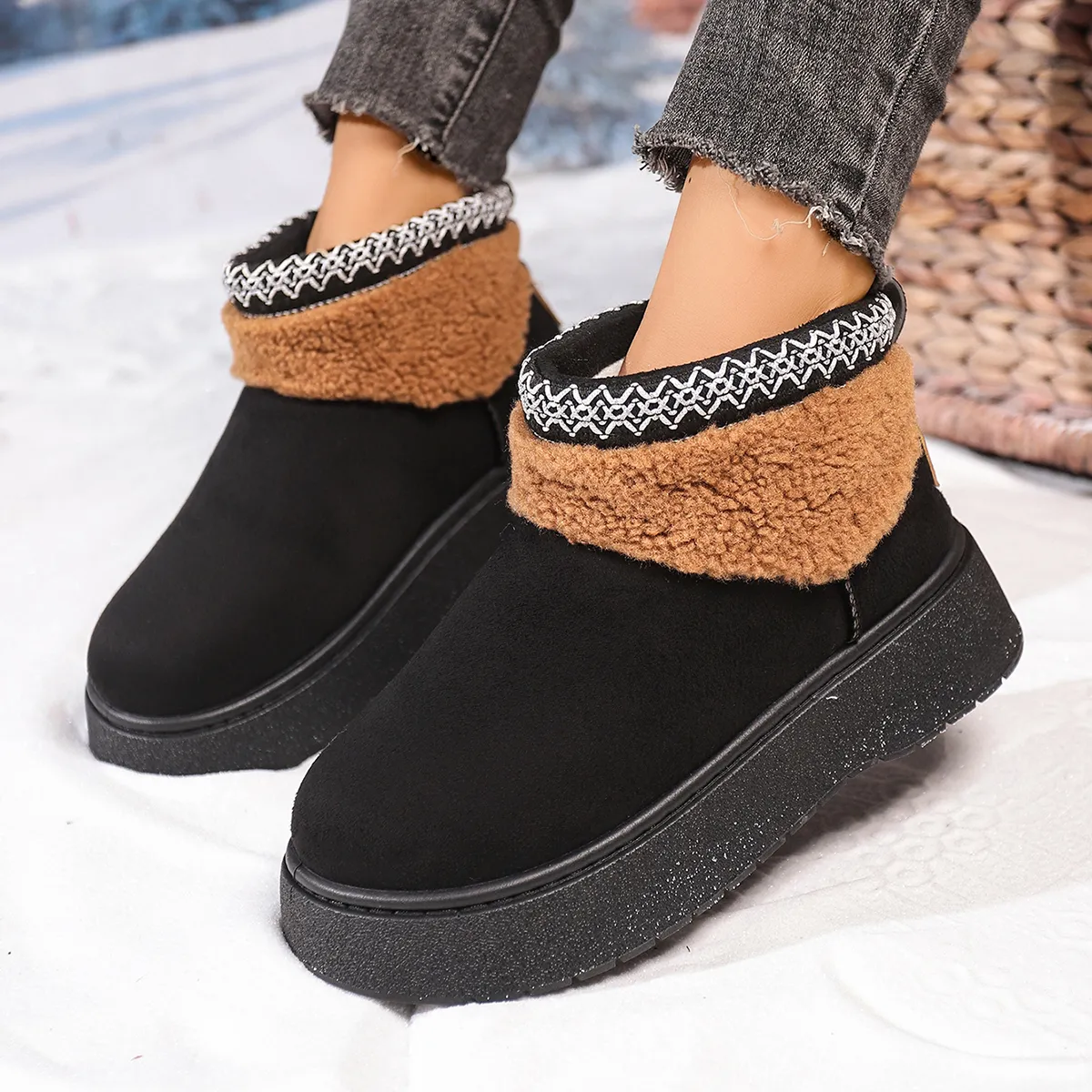 Winter Fashion Warm Thick-Sole Snow Boots for Wome...