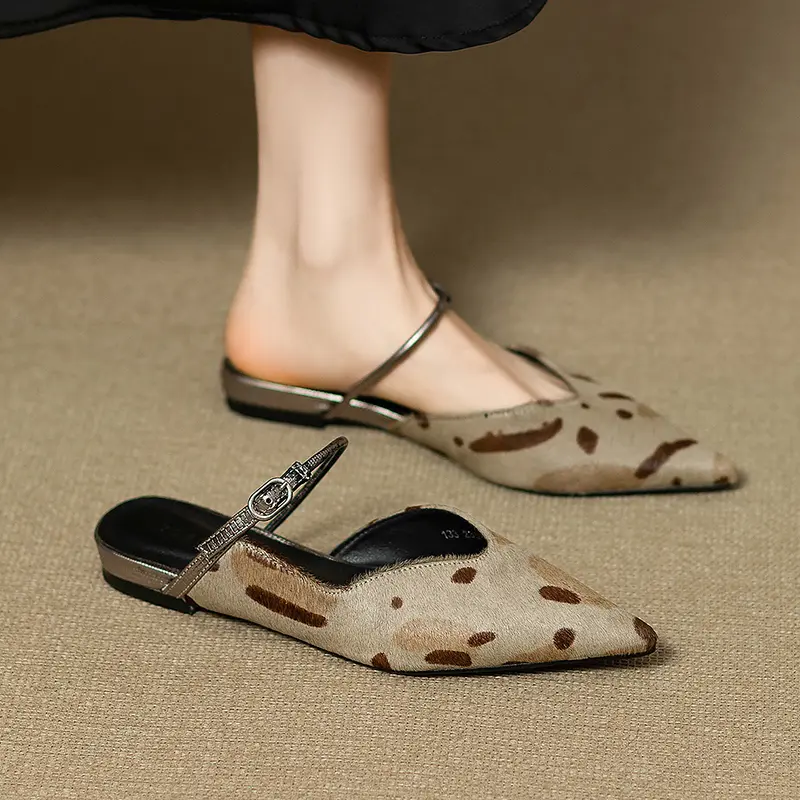 Pointed Toe Women Flats Slippers Elegant Sandals S...