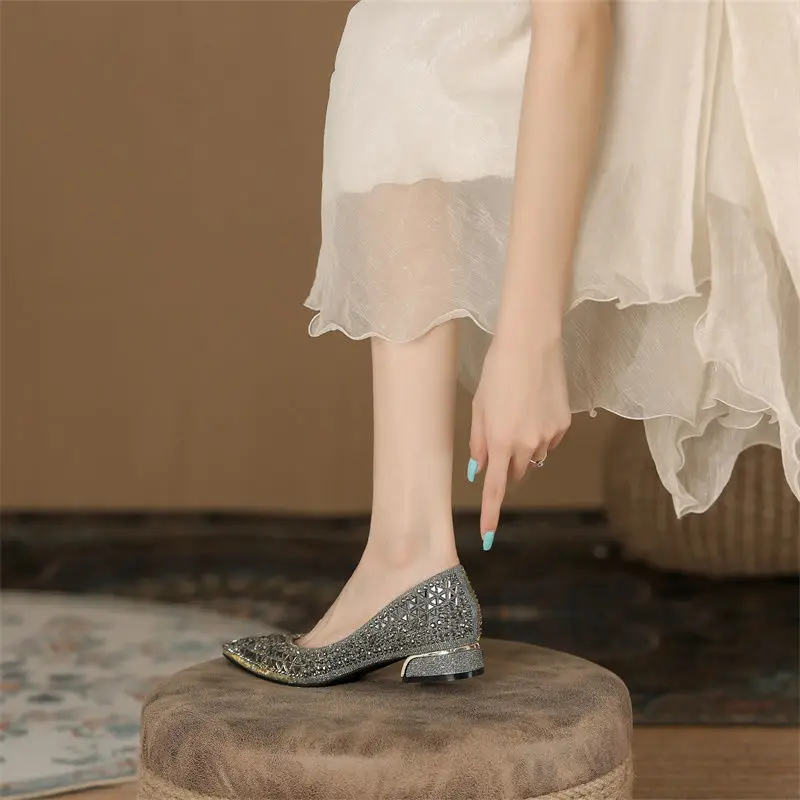 Sparkling Crystal High Heels For Women - Wedding S...