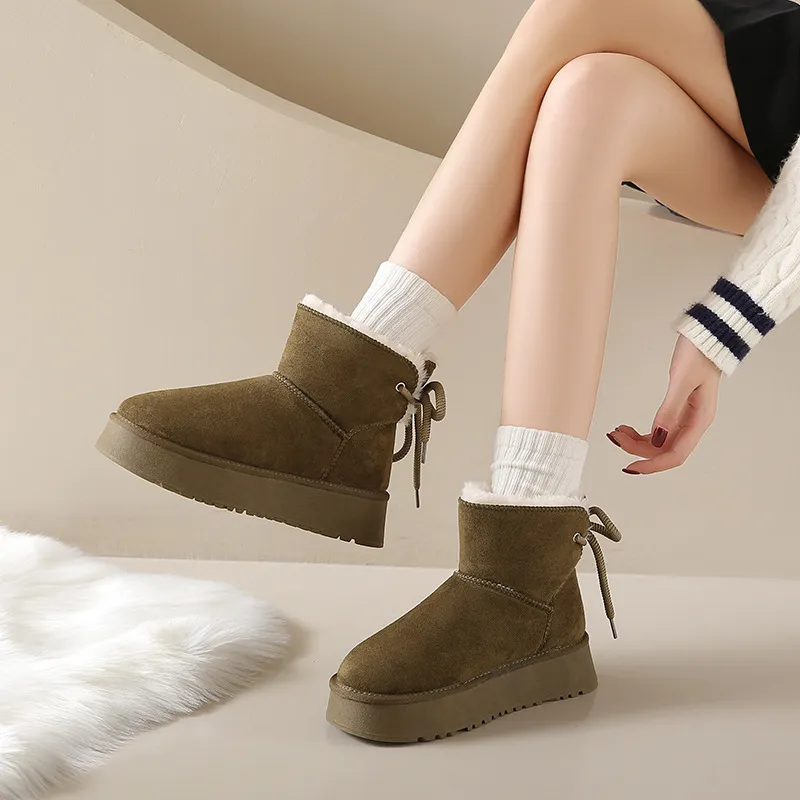 Boots For Woman Winter Cotton Shoes Keep Warm Anti Slip Ankle Boots Fashion Snow Boots