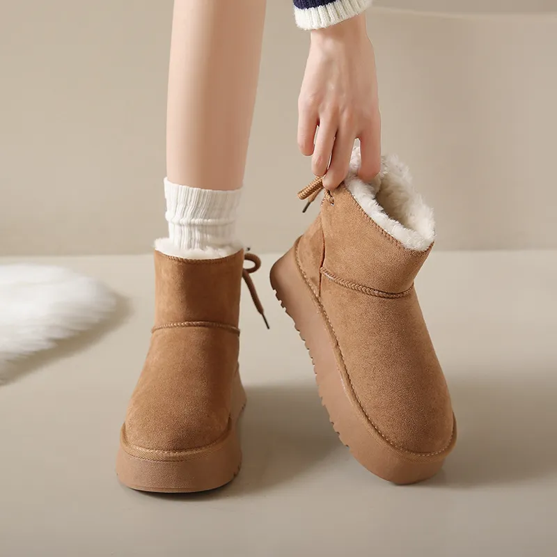 Boots For Woman Winter Cotton Shoes Keep Warm Anti Slip Ankle Boots Fashion Snow Boots